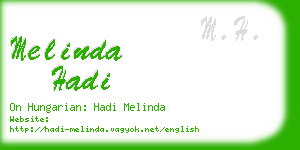 melinda hadi business card